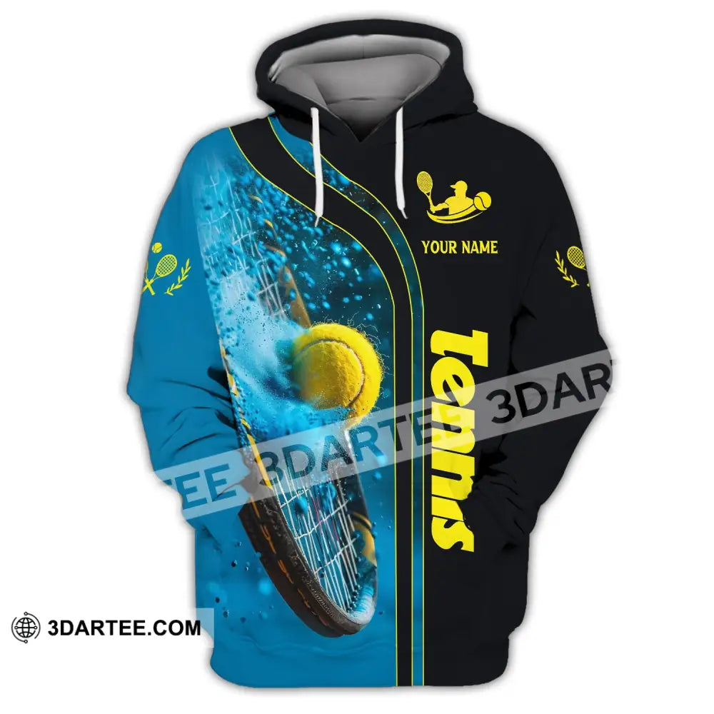 Unisex Shirt Custom Name Tennis T-Shirt For Club Gift Players Hoodie / S T-Shirt