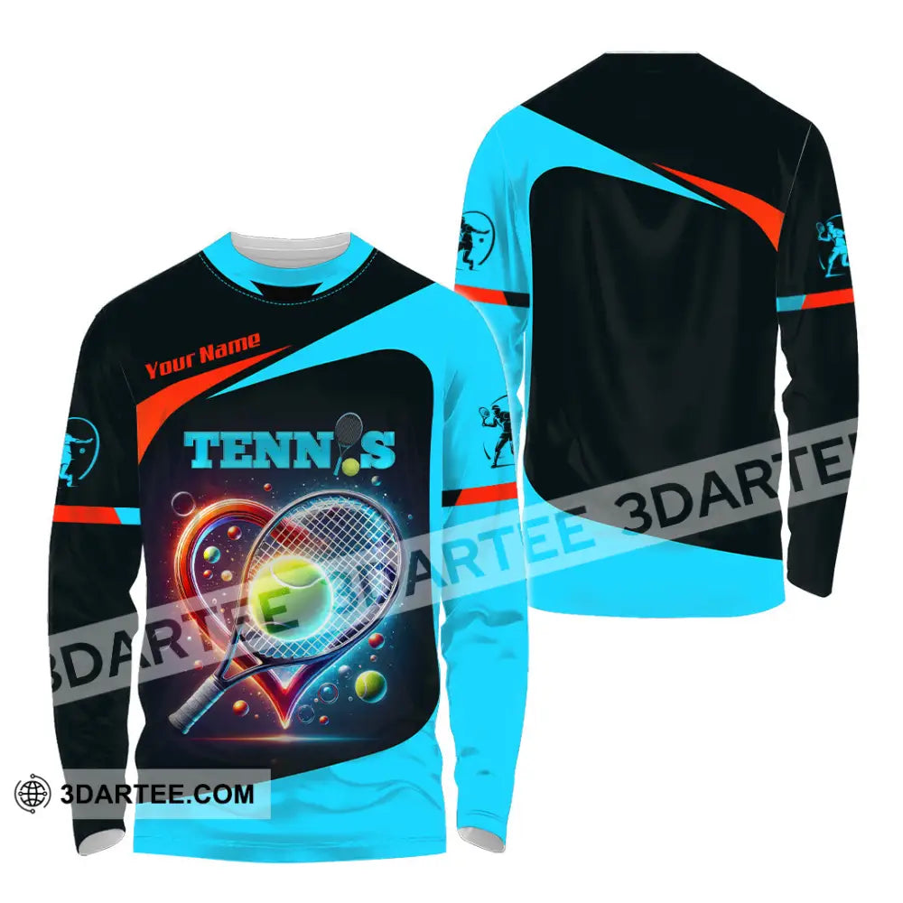 Unisex Shirt Custom Name Tennis T-Shirt Hoodie Long Sleeve Gift For Lovers / S T-Shirt