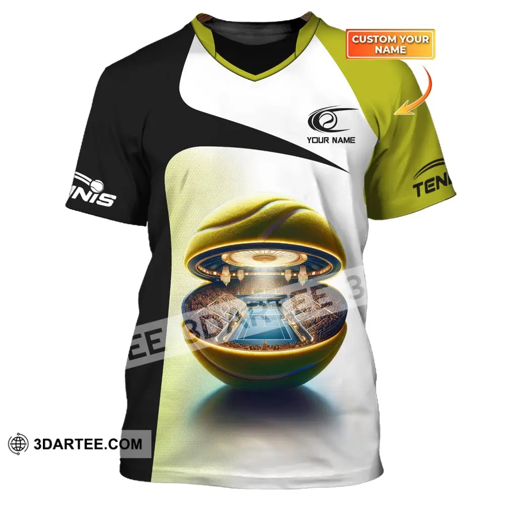 Unisex Shirt Custom Name Tennis T-Shirt Lover Gift Player Apparel