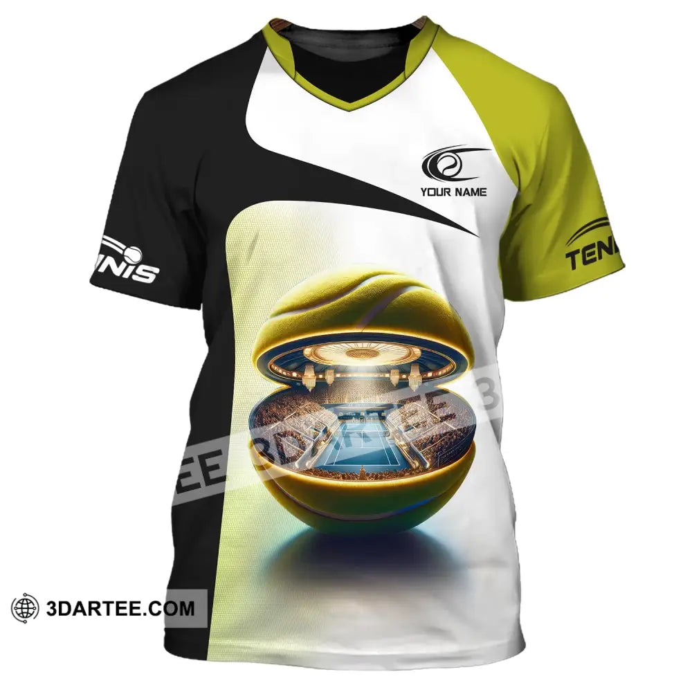 Unisex Shirt Custom Name Tennis T-Shirt Lover Gift Player Apparel / S