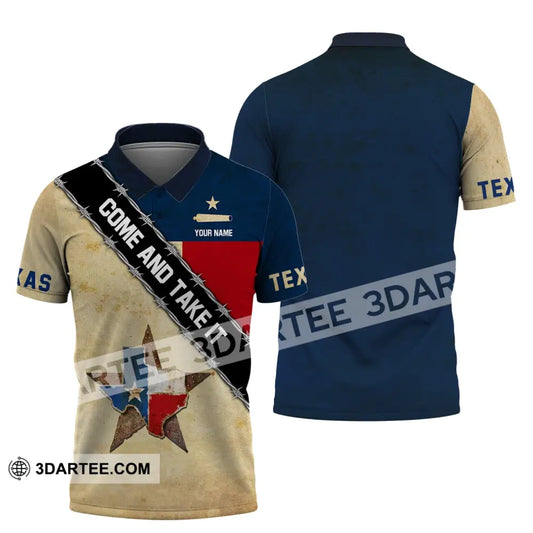 Unisex Shirt Custom Name Texas Cities Shirts Come And Take It T-Shirt / S