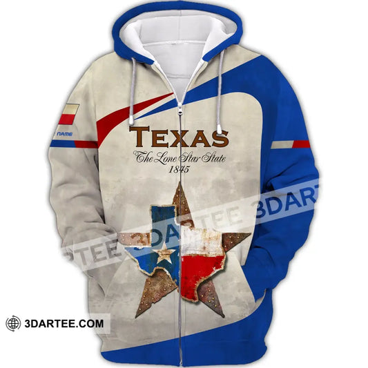 Unisex Shirt Custom Name Texas Cities Shirts Home T-Shirt Zipper Hoodie / S