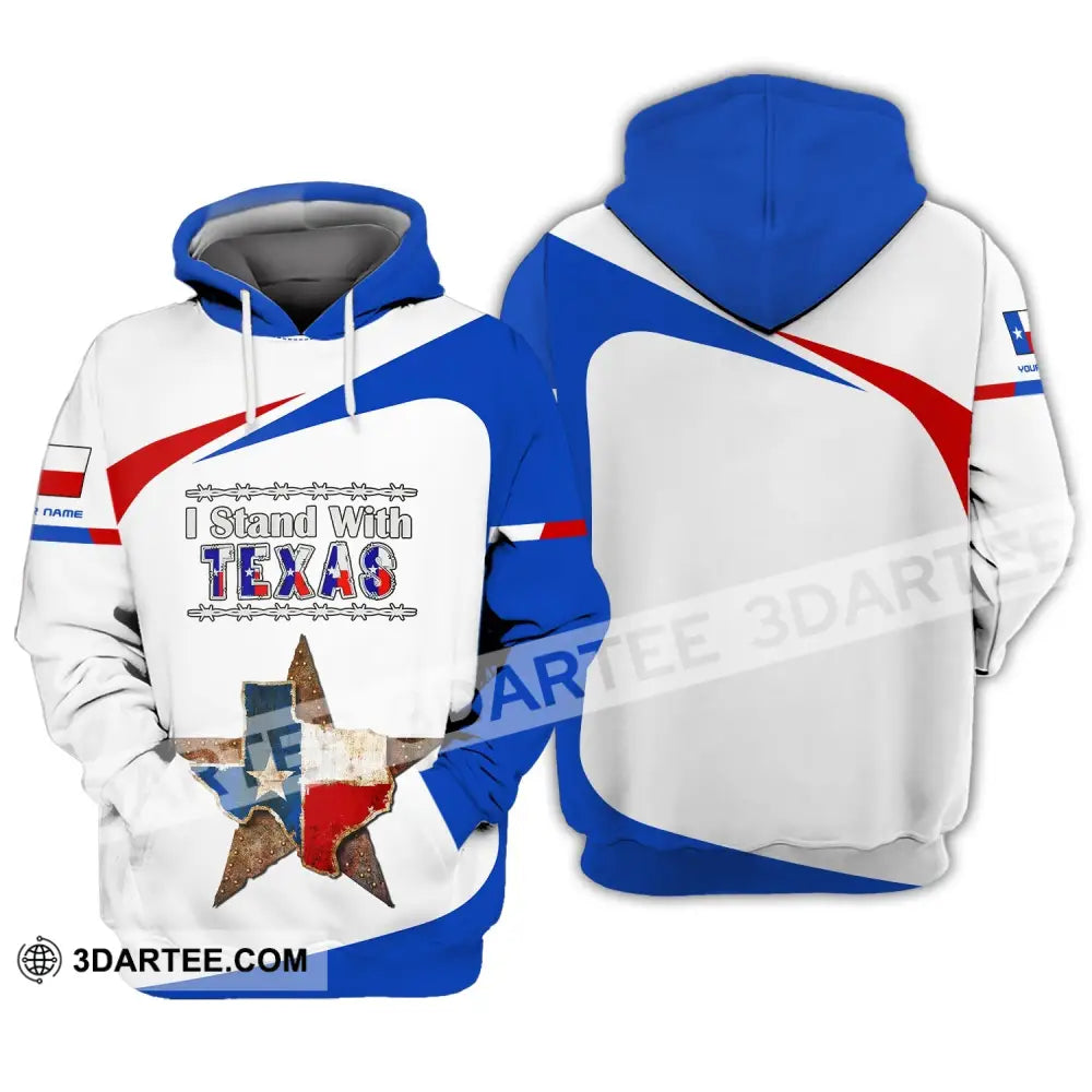 Unisex Shirt Custom Name Texas Cities Shirts I Stand With Hoodie / S T-Shirt