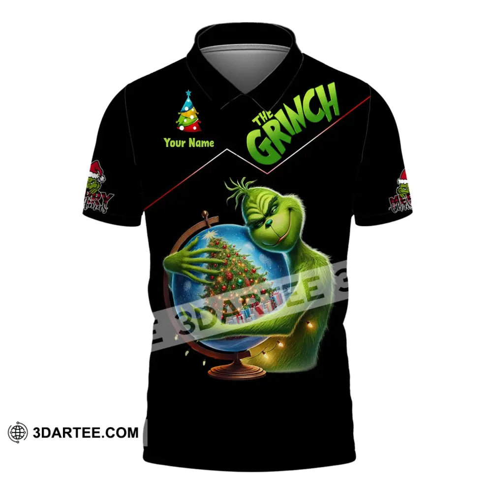 Unisex Shirt - Custom Name The Grinch Polo / S T-Shirt