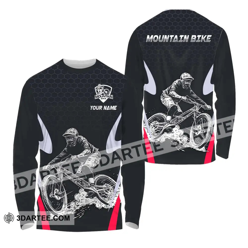 Unisex Shirt - Custom Name The Mountain Bike Player Sport Long Sleeve / S T-Shirt