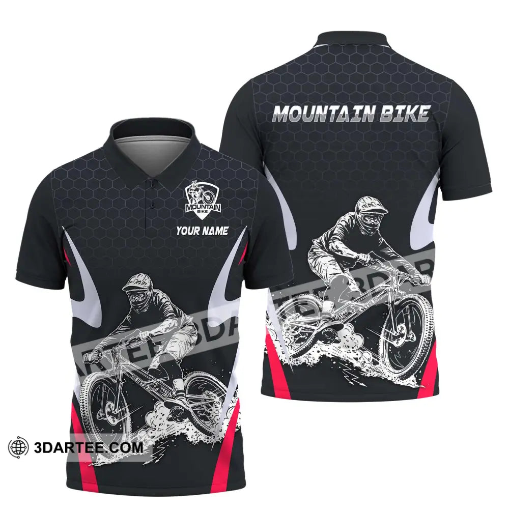 Unisex Shirt - Custom Name The Mountain Bike Player Sport Polo / S T-Shirt