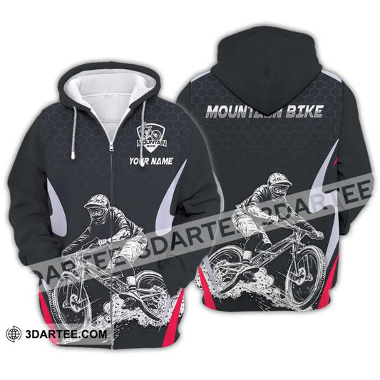 Unisex Shirt - Custom Name The Mountain Bike Player Sport Zipper Hoodie / S T-Shirt