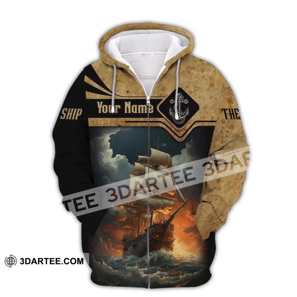 Unisex Shirt Custom Name The Ship 3D Hoodie Polo Zipper / S T-Shirt