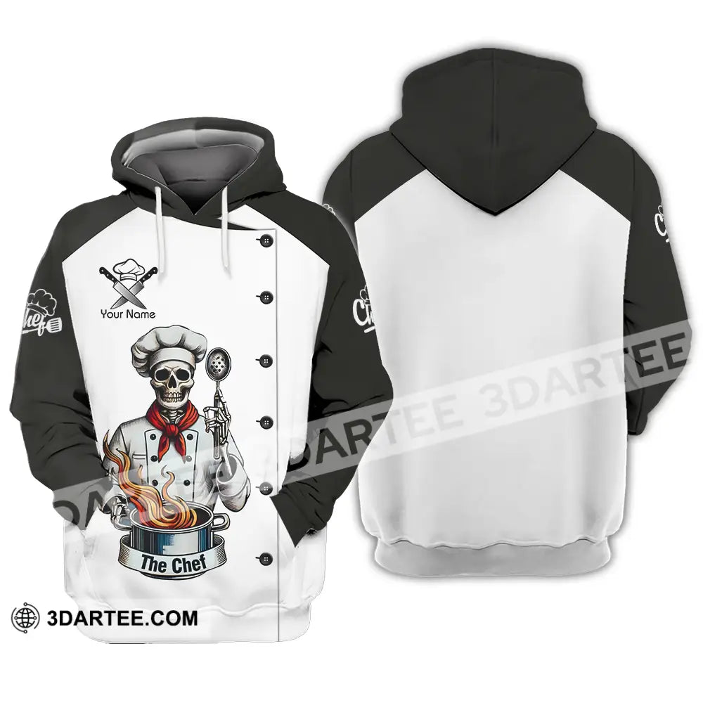 Unisex Shirt - Custom Name The Skull Chef Hoodie / S T-Shirt