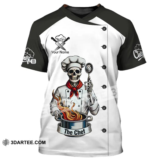 Unisex Shirt - Custom Name The Skull Chef T-Shirt / S T-Shirt