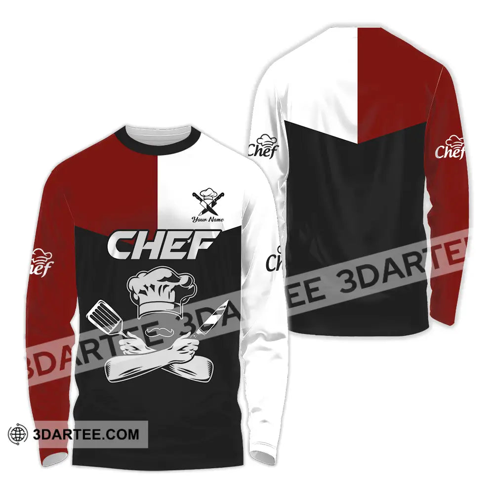 Unisex Shirt - Custom Name The Strongest Chef Long Sleeve / S T-Shirt