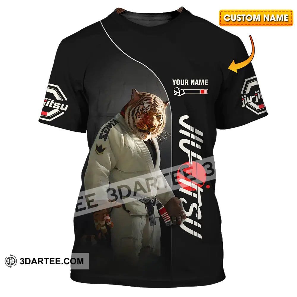 Unisex Shirt - Custom Name Tiger Jiu Jitsu T-Shirt