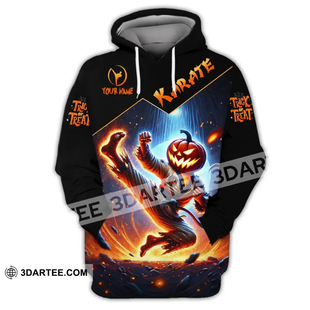 Unisex Shirt - Custom Name Trick Or Treat Karate Hoodie / S T-Shirt