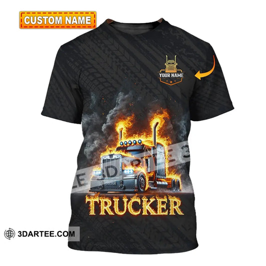 Unisex Shirt Custom Name Trucker Driver T-Shirt T-Shirt