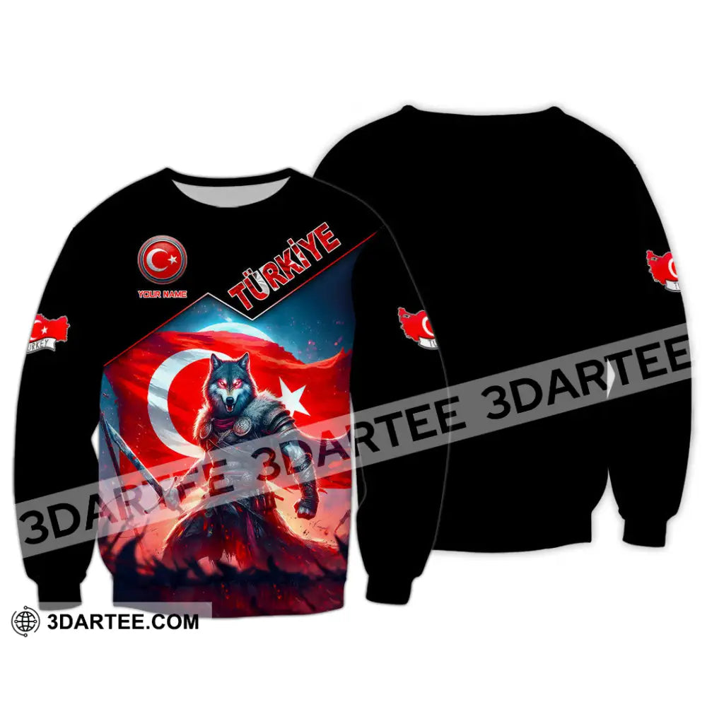 Unisex Shirt Custom Name Türkiye Turkiye Lover Polo Long Sleeve / S T-Shirt