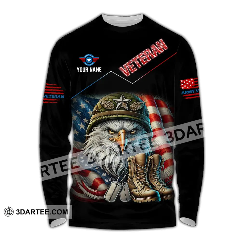 Unisex Shirt Custom Name Veteran Memorial Long Sleeve / S T-Shirt