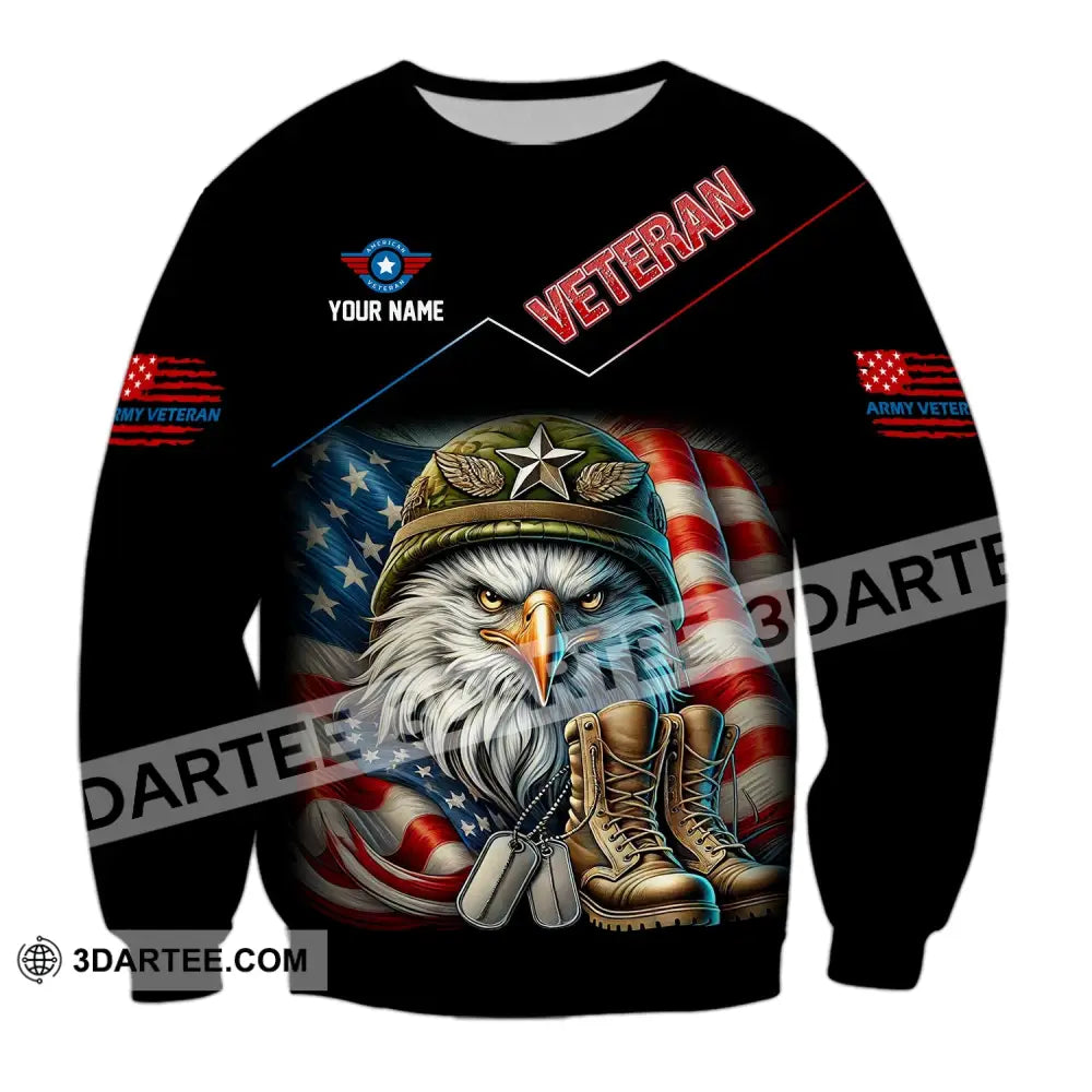 Unisex Shirt Custom Name Veteran Memorial Long Sleeve / S T-Shirt