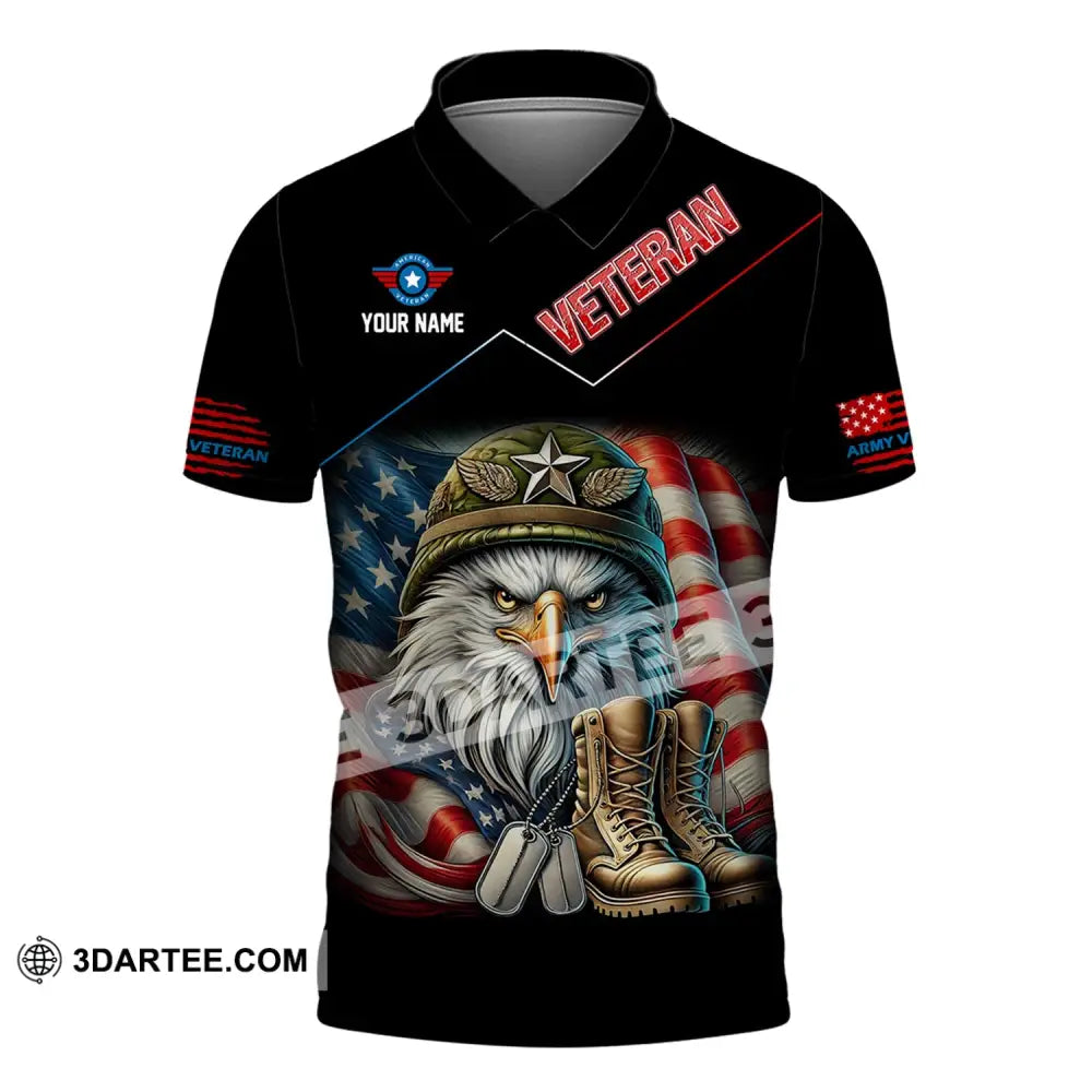 Unisex Shirt Custom Name Veteran Memorial Polo / S T-Shirt