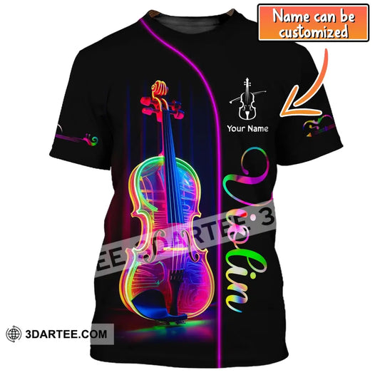 Unisex Shirt Custom Name Violin T-Shirt Player Shirts Violinist Gift