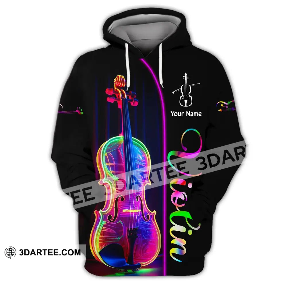 Unisex Shirt Custom Name Violin T-Shirt Player Shirts Violinist Gift Hoodie / S