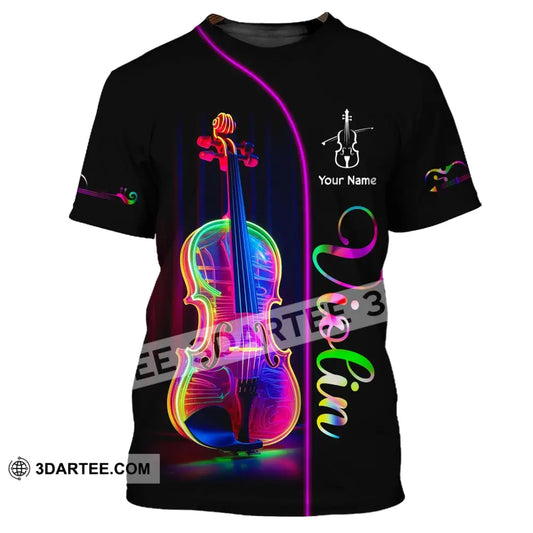 Unisex Shirt Custom Name Violin T-Shirt Player Shirts Violinist Gift / S