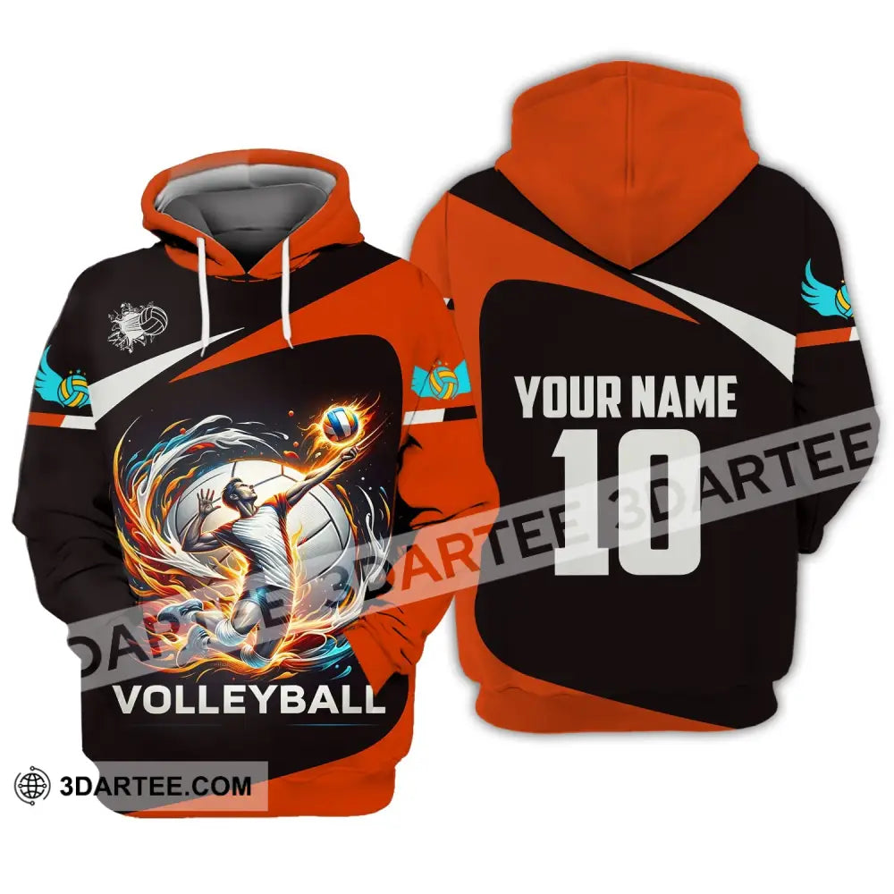 Unisex Shirt Custom Name Volleyball T-Shirt For Club Gift Players Hoodie / S T-Shirt