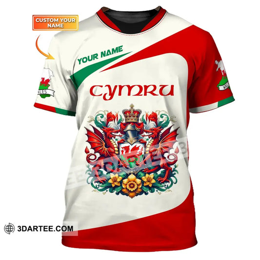 Unisex Shirt Custom Name Wales T-Shirt Cymru