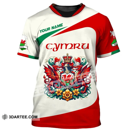 Unisex Shirt Custom Name Wales T-Shirt Cymru / S