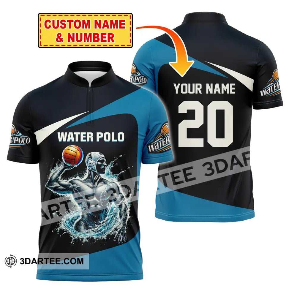 Unisex Shirt Custom Name Water Polo T-Shirt For Club Gift Players T-Shirt