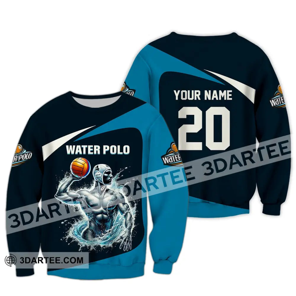 Unisex Shirt Custom Name Water Polo T-Shirt For Club Gift Players Long Sleeve / S T-Shirt