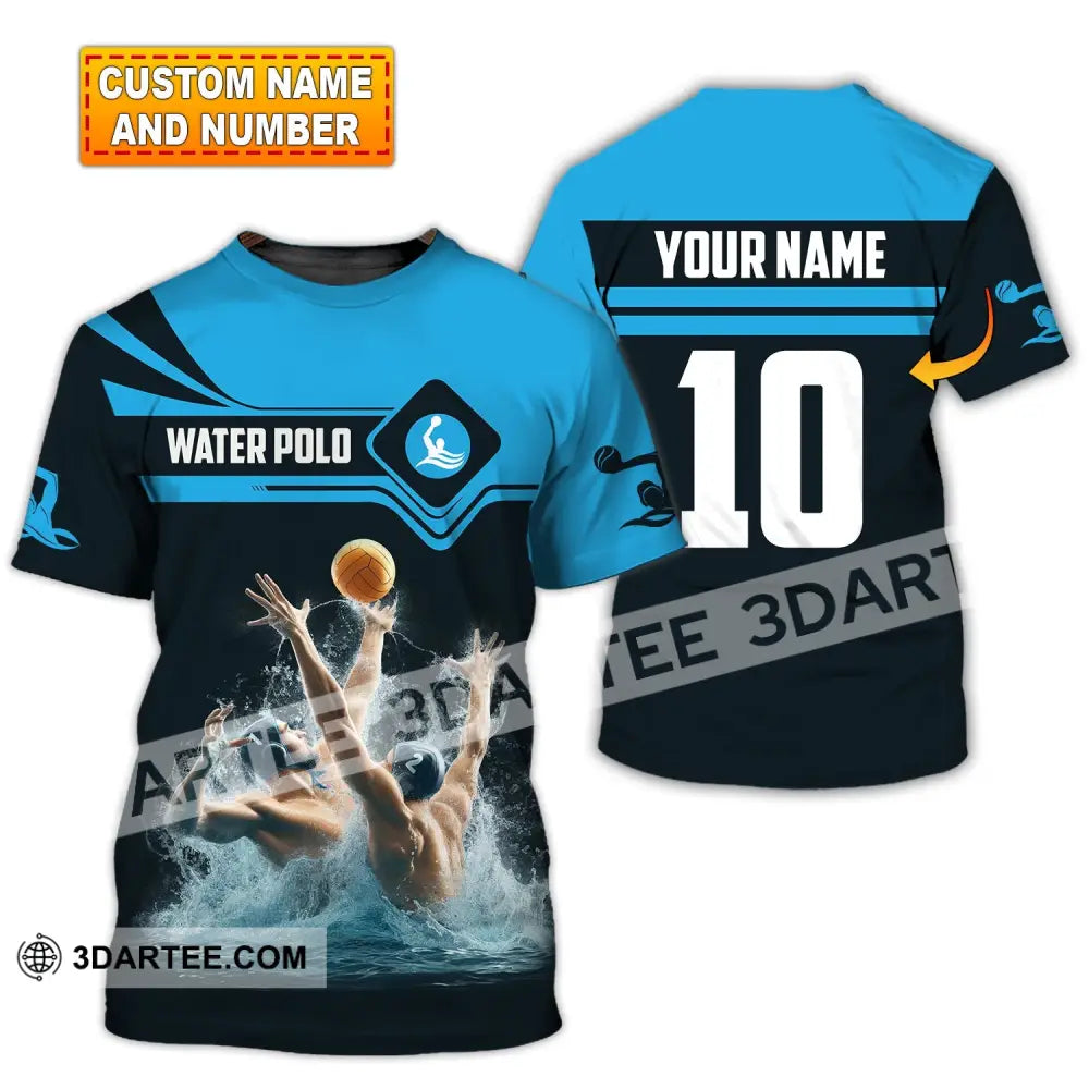 Unisex Shirt Custom Name Water Polo T-Shirt Hoodie Long Sleeve Team Uniform T-Shirt