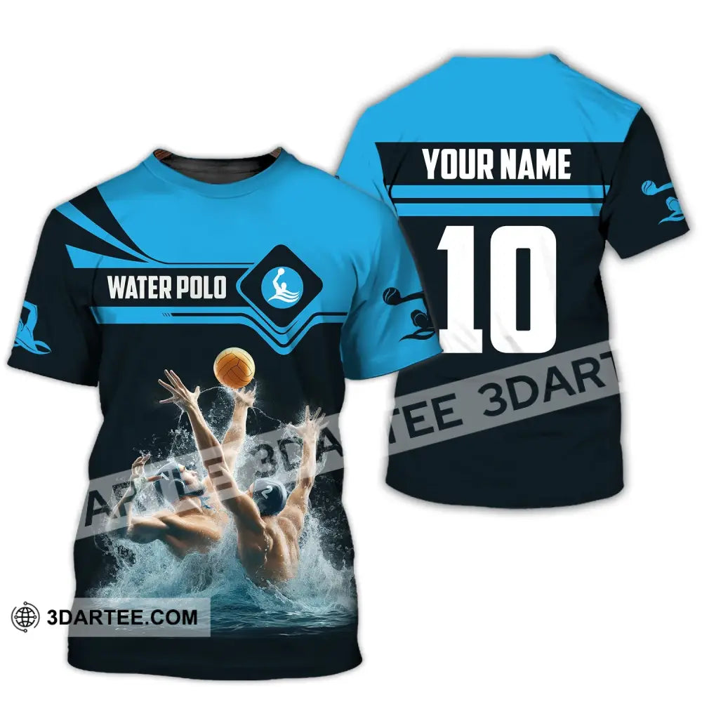 Unisex Shirt Custom Name Water Polo T-Shirt Hoodie Long Sleeve Team Uniform / S T-Shirt