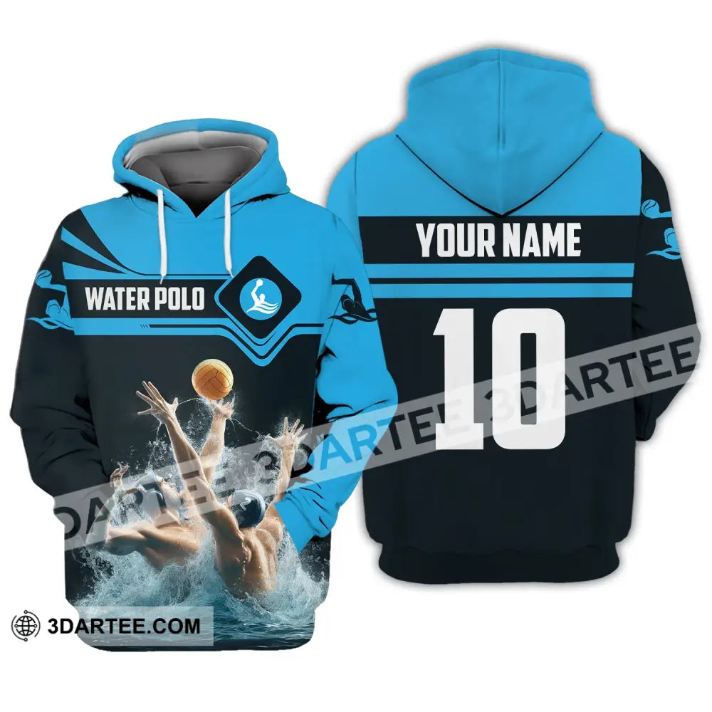 Unisex Shirt Custom Name Water Polo T-Shirt Hoodie Long Sleeve Team Uniform / S T-Shirt