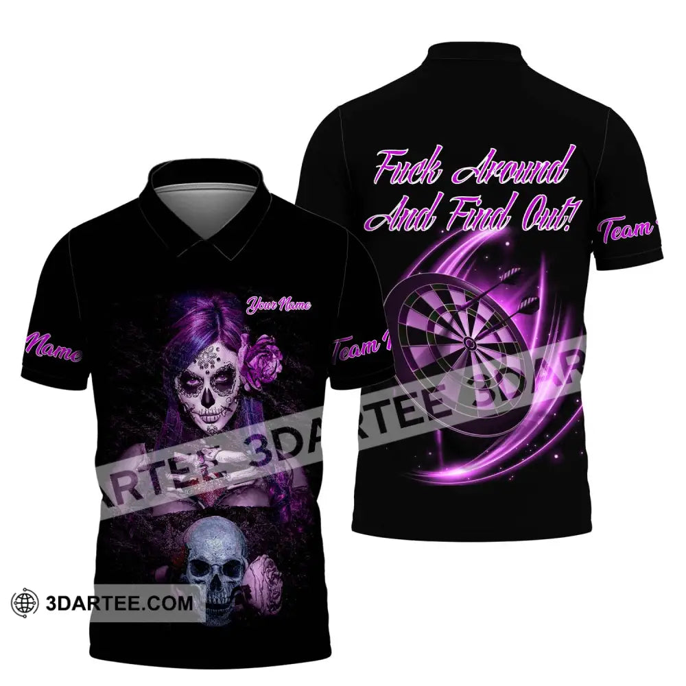 Unisex Shirt - Custom Name Witch Darts Polo / S T-Shirt