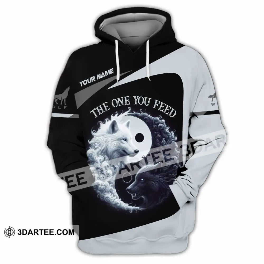 Unisex Shirt Custom Name Wolf The One You Feed Hoodie / S T-Shirt