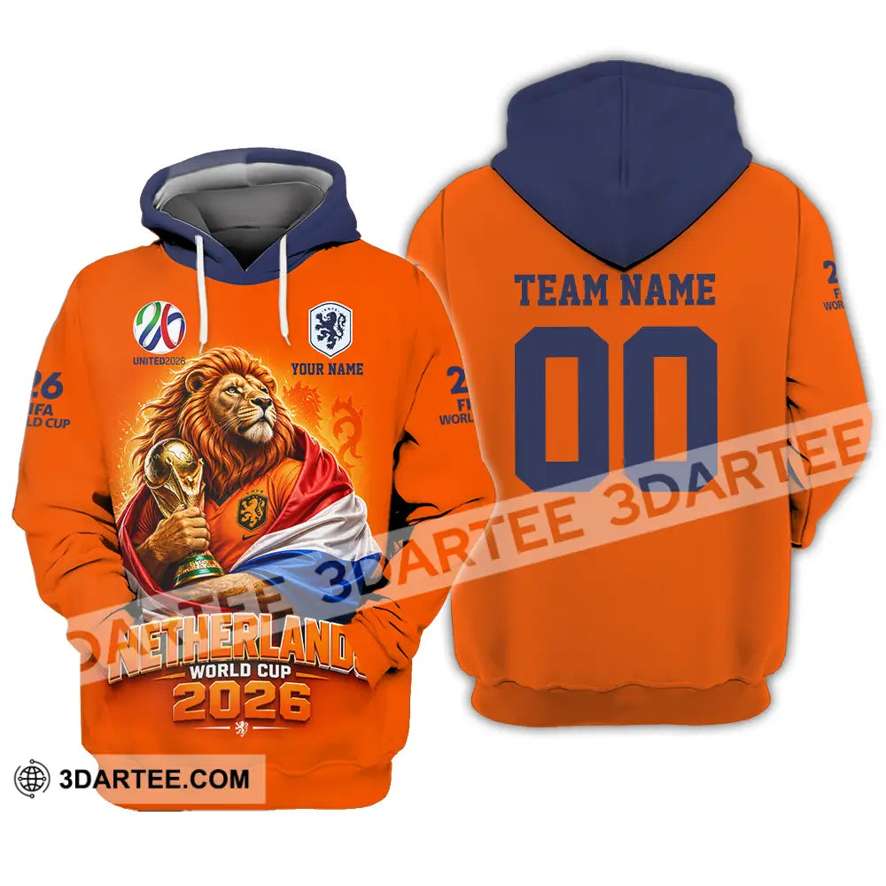Unisex Shirt - Custom Netherlands World Cup 2026 3D Shirt - Hoodie / S - T-shirt