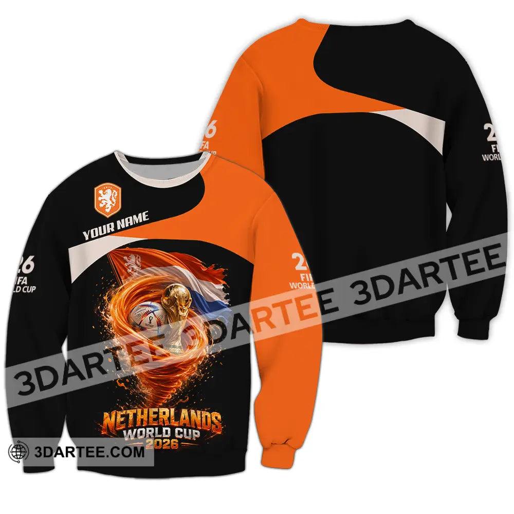Unisex Shirt - Custom Netherlands World Cup 2026 3D Shirt - Long Sleeve / S - T-shirt
