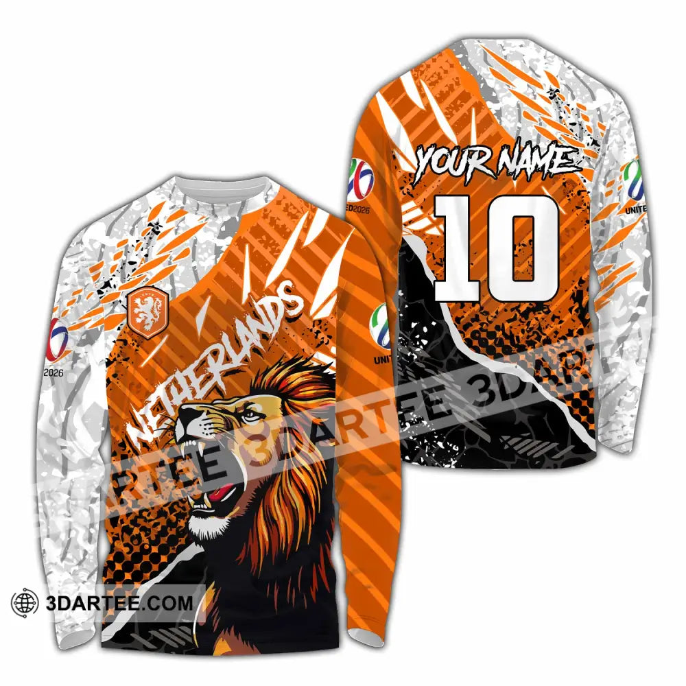 Unisex Shirt - Custom Netherlands 3D Shirt Long Sleeve Shirt / S T-shirt