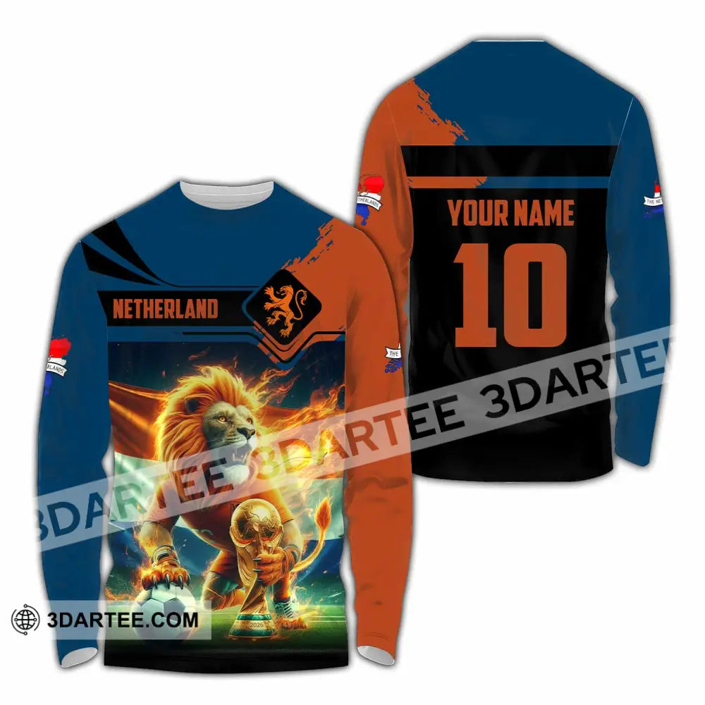Unisex Shirt - Custom Netherlands 3D Shirt Long Sleeve Shirt / S T-shirt