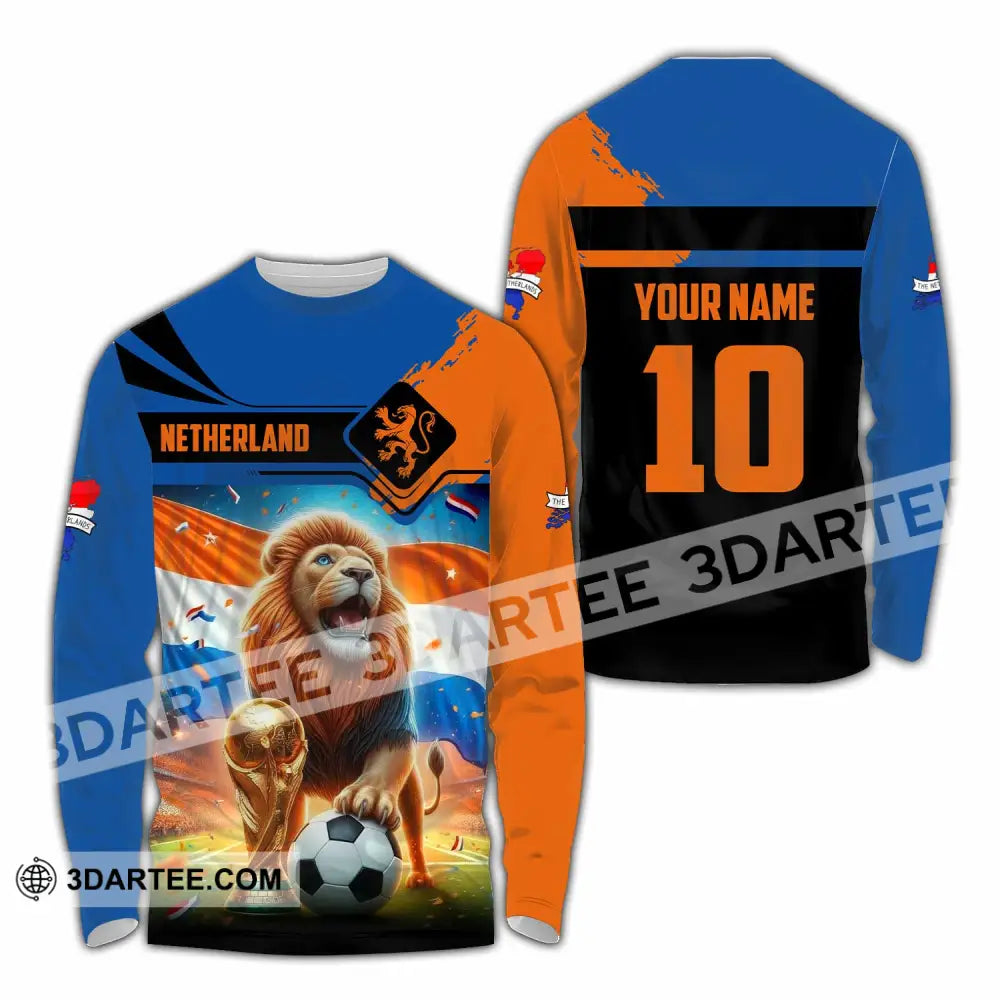 Unisex Shirt - Custom Netherlands 3D Shirt Long Sleeve Shirt / S T-shirt