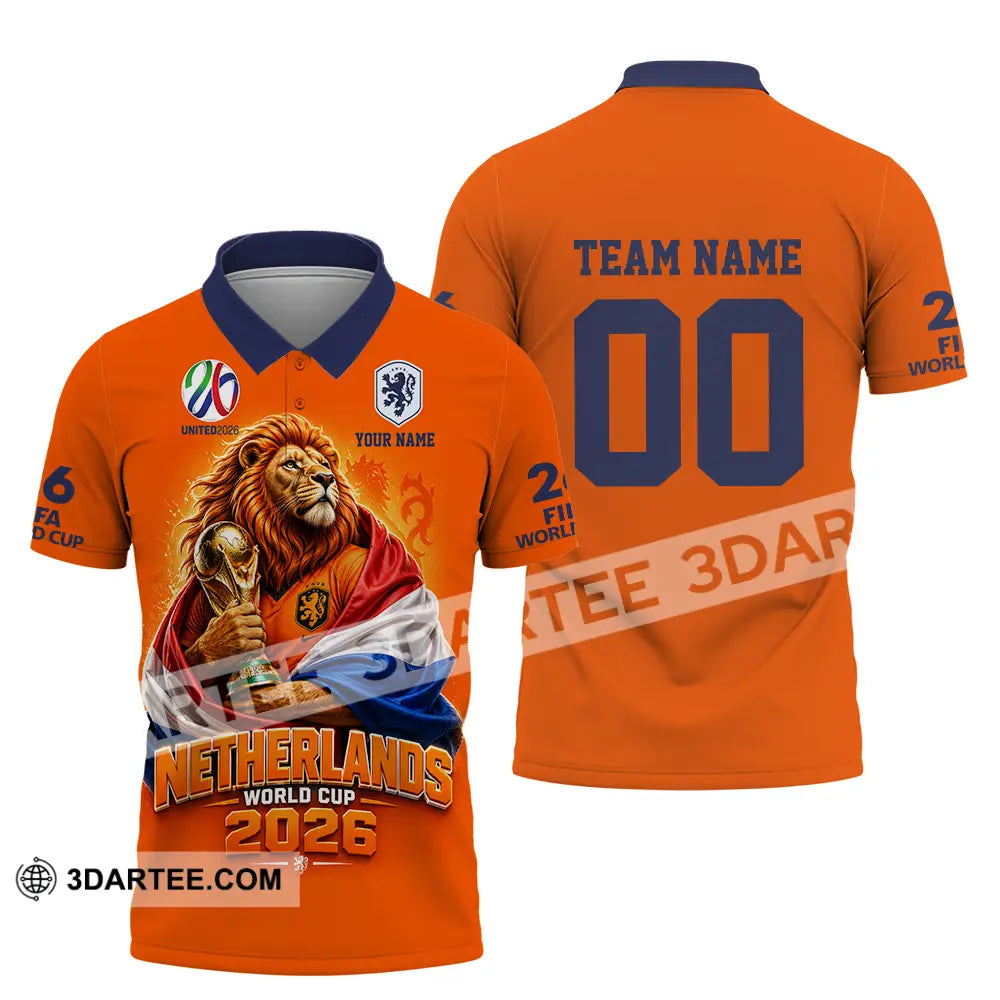 Unisex Shirt - Custom Netherlands World Cup 2026 3D Shirt - Polo Shirt / S - T-shirt