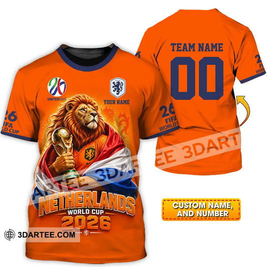 Unisex Shirt - Custom Netherlands World Cup 2026 3D Shirt - T-shirt