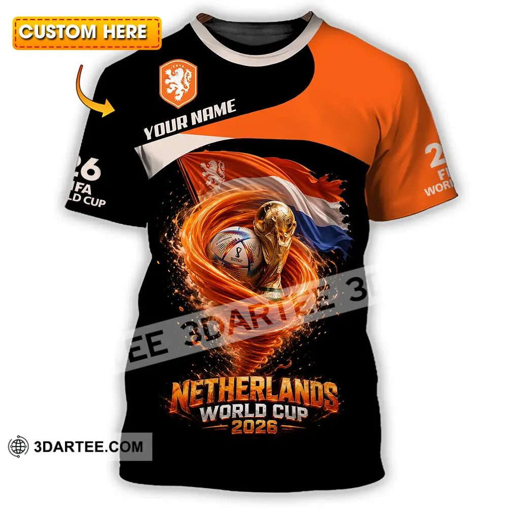 Unisex Shirt - Custom Netherlands World Cup 2026 3D Shirt - T-shirt