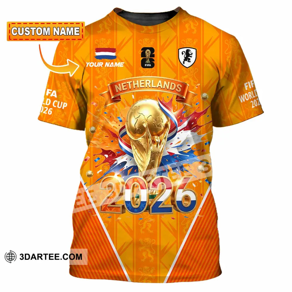 Unisex Shirt - Custom Netherlands World Cup 2026 3D Shirt T-shirt