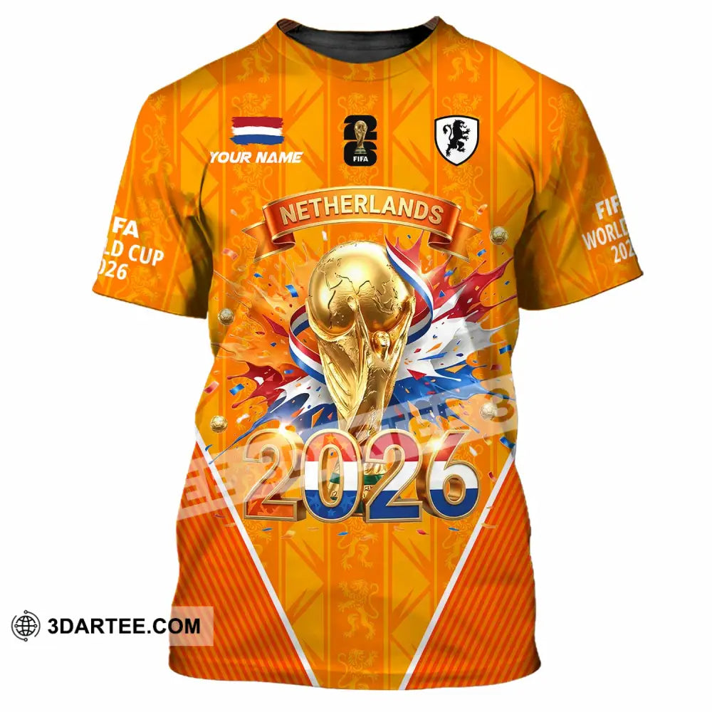 Unisex Shirt - Custom Netherlands World Cup 2026 3D Shirt T-Shirt / S T-shirt