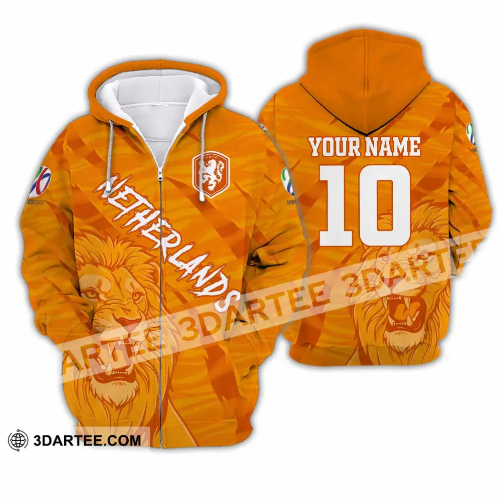 Unisex Shirt - Custom Netherlands 3D Shirt Zipper Hoodie / S T-shirt
