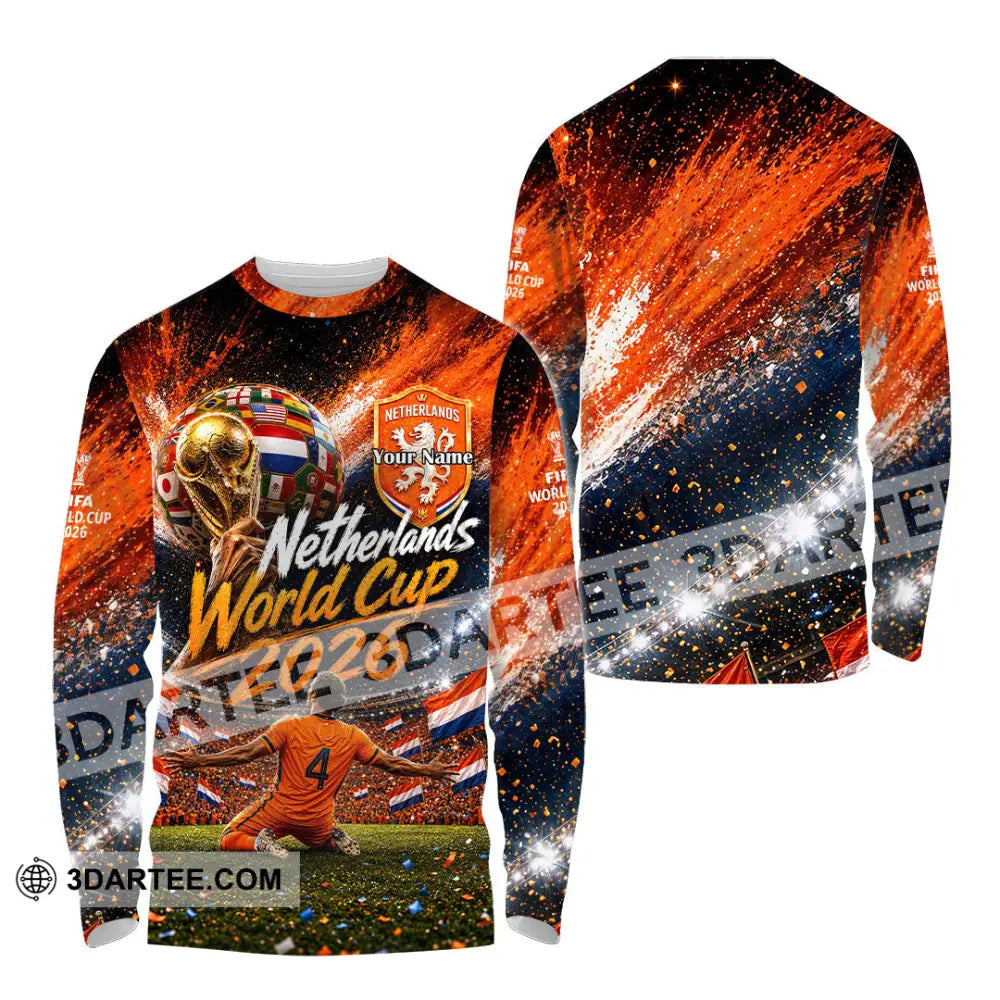 Unisex Shirt - Custom Netherlands World Cup 2026 Shirt - Long Sleeve Shirt / S - T-shirt