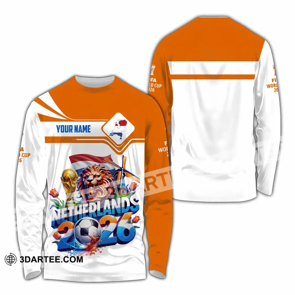 Unisex Shirt - Custom Netherlands World Cup 2026 Shirt - Long Sleeve Shirt / S - T-shirt