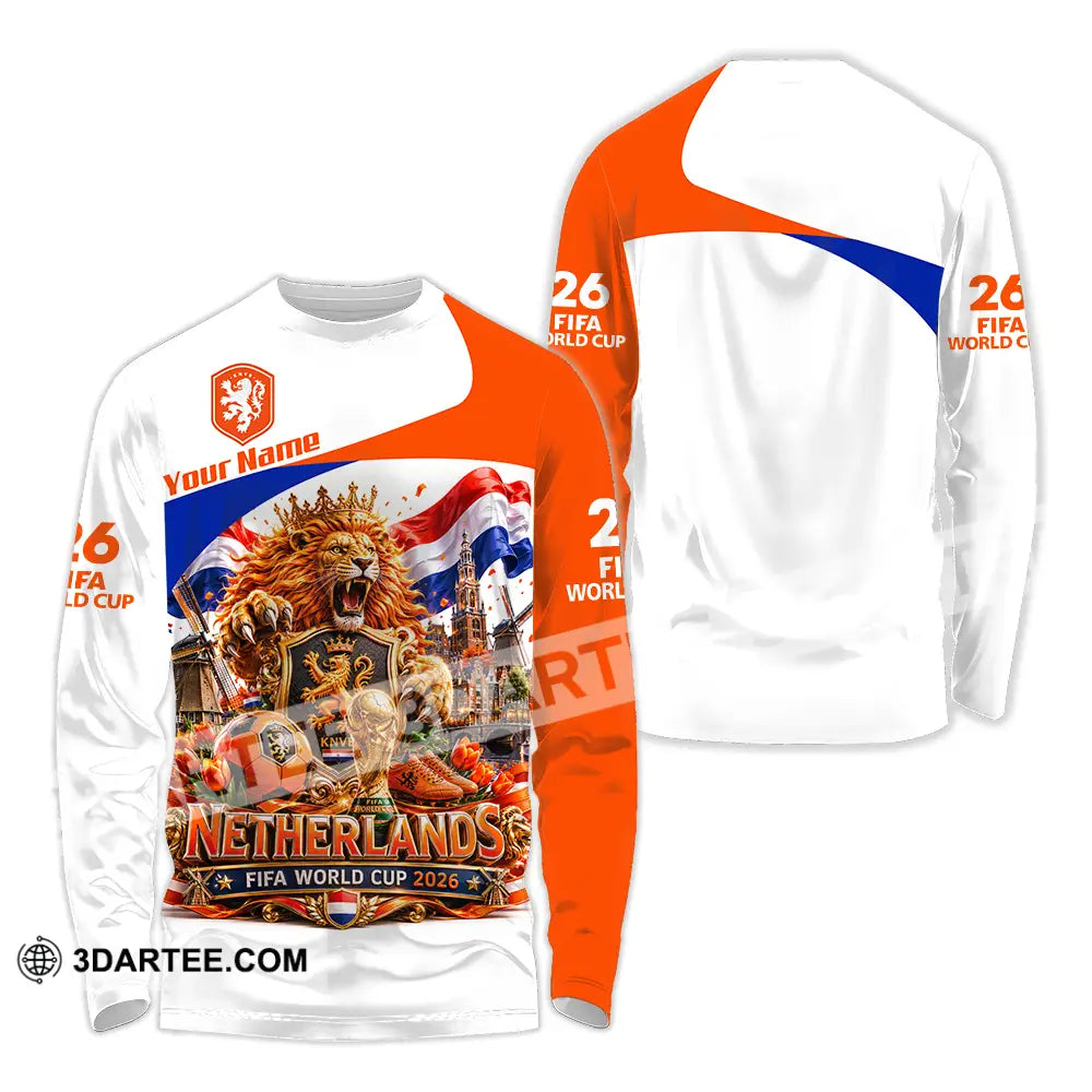 Unisex Shirt - Custom Netherlands World Cup 2026 Shirt - Long Sleeve Shirt / S - T-shirt