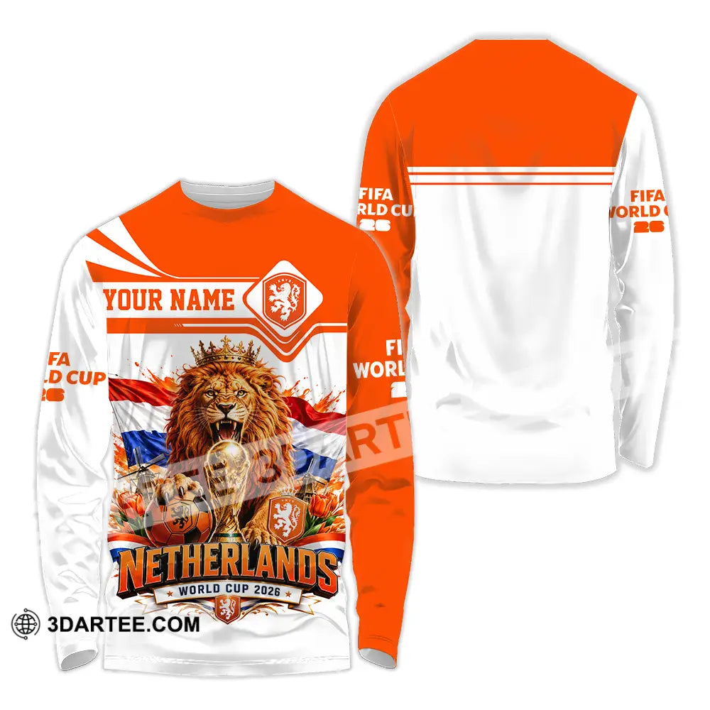 Unisex Shirt - Custom Netherlands World Cup 2026 Shirt - Long Sleeve Shirt / S - T-shirt